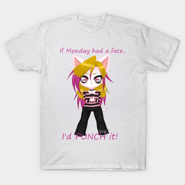 If Monday Had a Face.... T-Shirt by BinkaKittyArtwork